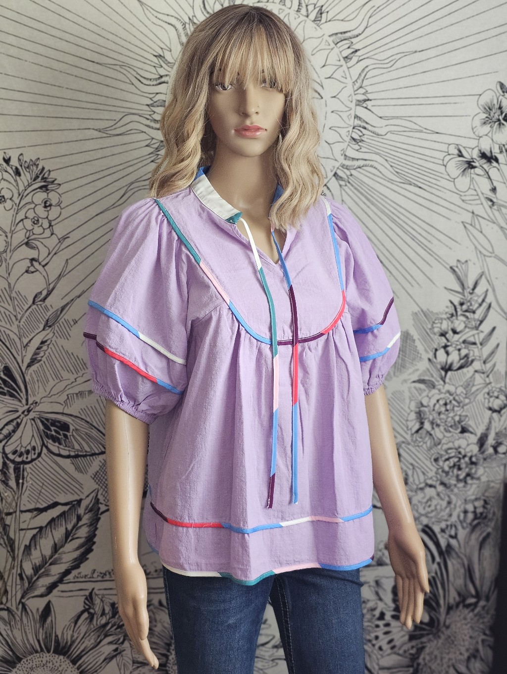 Cicy Bell Women's 100% Cotton Summer Babydoll Top Sz Small